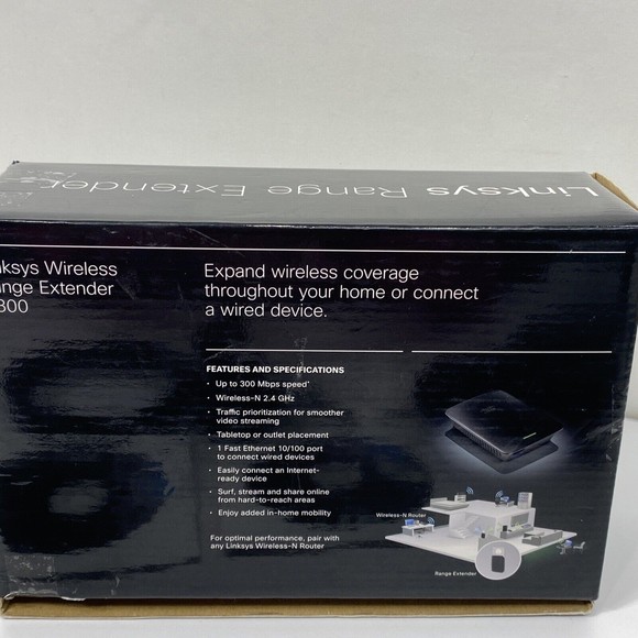 Cisco Linksys N300 Wireless Range Extender RE1000 Video Streaming 300 Mbps Speed - Picture 10 of 10